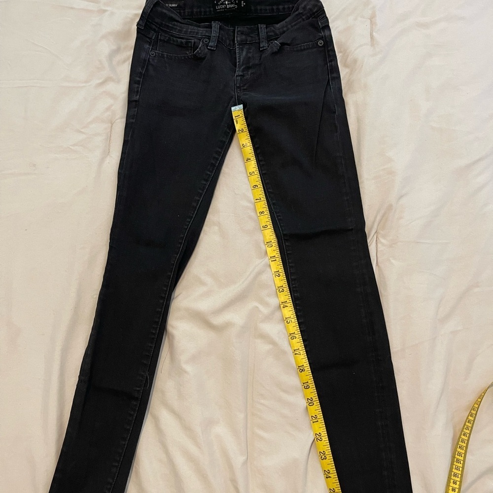 Lucky Brand Charlie Skinny Ankle Black Skinny Jeans Size 0/25